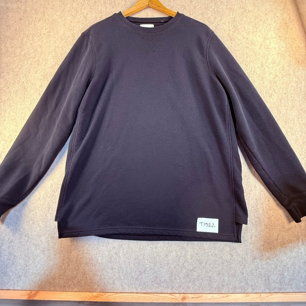 Five Four‎ Los Angeles Mens Large Black Crewneck Sweatshirt V-Stitch Pullover L